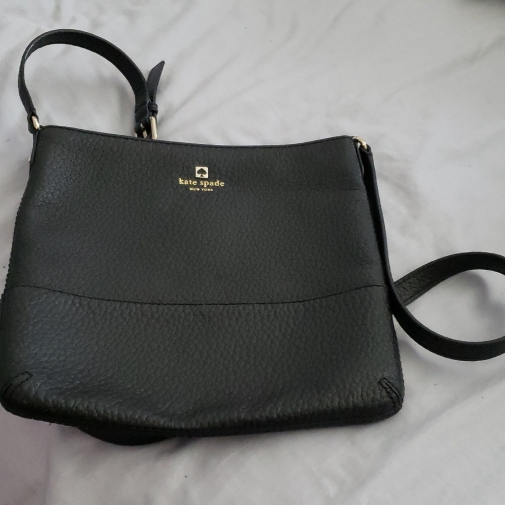 Kate spade black leather crossbody